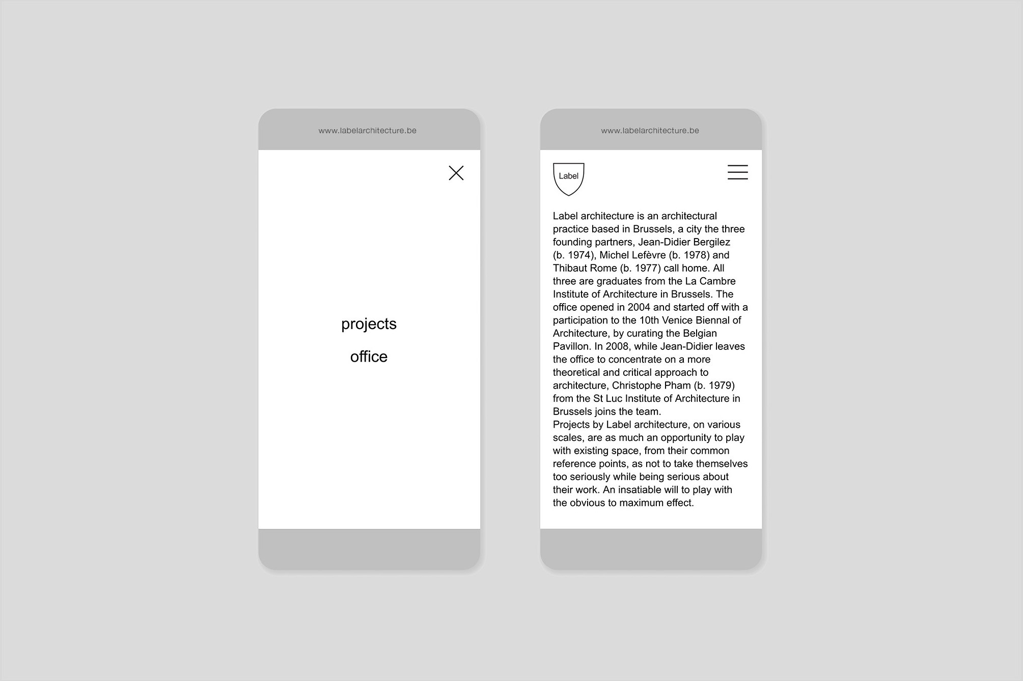 Studio Otamendi Label Architecture Website Phone 04